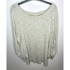 Anthropologie Saturday Sunday Grey High Low Textured Sweater SZ XL